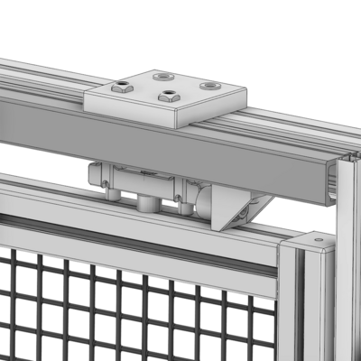 10-800-0-2000MM MODULAR SOLUTIONS EXTRUDED PROFILE<br>SLIDING DOOR RAIL 6M MAX, CUT TO THE LENGTH OF 2000 MM